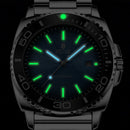 RUIGE Fashion Men's Fully Automatic Mechanical Watch Stainless Steel Calendar Men's Night Light Waterproof Versatile Watch