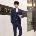 Men's Casual Business Suit Set Wedding Groomsmen Cross-Border Cotton Standard Fit Youth Trend Spring Autumn Seasonal Wear