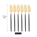 6Pcs Mirror Dinner Forks Cutlery Gold Stainless Steel Fork Flatware Kitchen Silverware Western Dinnerware Restaurant Fork Set