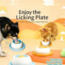 Interactive Pet Hide Food Toy Fun Licking Slow Feeder Bowl Anti Slip Ball Shaped Bone Broth Lick Bowl Anxiety Relief Training