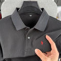 Camisa polo masculina de manga curta, 100% algodão puro, de marca de alta qualidade