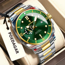 POEDAGAR Luxury Trendy Men Watch Waterproof Luminous Date Stainless Steel Male Watch Quartz Business Sports Men's Watches Reloj