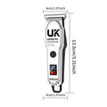 Professional T Blade Hair Clipper for Men Cordless Electric Trimmer LCD Display Beard Trimmer USB Rechargeable Barber Cutting Ma