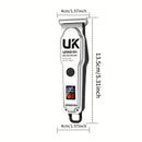 Professional T Blade Hair Clipper for Men Cordless Electric Trimmer LCD Display Beard Trimmer USB Rechargeable Barber Cutting Ma