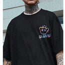 Camisa oversized verão com estampa de ursinho de pelúcia
