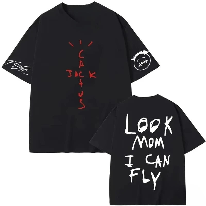 Camiseta cactus jack 100% algodão masculina