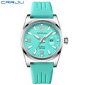 CRRJU Casual Quartz Wristwatch Fashion Waterproof Men's Watches Sport Silicone Strap Male Luminous Clock Relogio Masculino