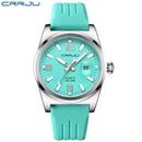 CRRJU Casual Quartz Wristwatch Fashion Waterproof Men's Watches Sport Silicone Strap Male Luminous Clock Relogio Masculino
