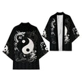 Oversize 3XL 4XL 5XL Japanese Kimono Cardigan Traditional Men's Samurai Cosplay Costume Chinese Style Print Dragon Yukata Haori