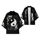 Oversize 3XL 4XL 5XL Japanese Kimono Cardigan Traditional Men's Samurai Cosplay Costume Chinese Style Print Dragon Yukata Haori