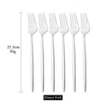 6Pcs Mirror Dinner Forks Cutlery Gold Stainless Steel Fork Flatware Kitchen Silverware Western Dinnerware Restaurant Fork Set
