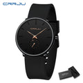 CRRJU Men Women Set Couple Fashion Casual Silicone Watches Ladies Simple Dial Quartz Wristwatches Dress Clock Montre Femme