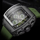 NAVIFORCE Men's Quartz Watch Fashion Trend Sports Chronograph Watch Date Display Silicone  Strap Luminous Hands 3ATM Waterproof
