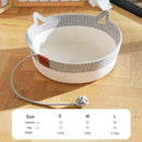 Pet Cat Bed Round Hand Woven Rattan Wear-resistant Cat Bed Summer Cooling Pet Bed Indoor Sleeping House Pet Products Accessories