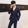 Men's Casual Business Suit Set Wedding Groomsmen Cross-Border Cotton Standard Fit Youth Trend Spring Autumn Seasonal Wear