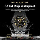 POEDAGAR Sports Men Wristwatch Week Date Stainless Steel Casual Man Watch Luminous Waterproof Quartz Fashion Men's Watches Reloj