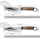 Hand Forged Boning Knife Full Tang Kitchen Chef Cleaver Butcher's Knife Slicing BBQ Fishing Ultra-Sharp Cutting Tools