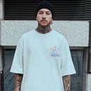 Camisa oversized verão com estampa de ursinho de pelúcia