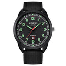 Original XINEW Brand Men Watches Students Fashion Nylon Band Sports Simple Date Quartz Watch Black Montre Homme Reloj Hombre