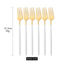 6Pcs Mirror Dinner Forks Cutlery Gold Stainless Steel Fork Flatware Kitchen Silverware Western Dinnerware Restaurant Fork Set