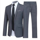 Men's Casual Business Suit Set Wedding Groomsmen Cross-Border Cotton Standard Fit Youth Trend Spring Autumn Seasonal Wear