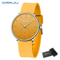 CRRJU Men Women Set Couple Fashion Casual Silicone Watches Ladies Simple Dial Quartz Wristwatches Dress Clock Montre Femme