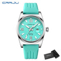 CRRJU Casual Quartz Wristwatch Fashion Waterproof Men's Watches Sport Silicone Strap Male Luminous Clock Relogio Masculino