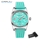 CRRJU Casual Quartz Wristwatch Fashion Waterproof Men's Watches Sport Silicone Strap Male Luminous Clock Relogio Masculino