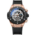 CHENXI New Watches Mens Luxury Brand Big Dial Watch Men Creative Dial Waterproof Quartz Wristwatch Sports Chronograph Clock Date