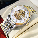 OLEVS 9901 Mens WatchLuxury Hollowing Mechanical Wristwatch Waterproof Luminous Stainless Steel Fashion Automatic Watch For Man