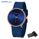 CRRJU Men Women Set Couple Fashion Casual Silicone Watches Ladies Simple Dial Quartz Wristwatches Dress Clock Montre Femme